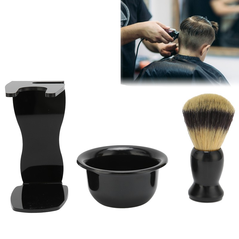 3pcs Shaving Brush Set Beard Shaving Brush Bowl Safety Shaving