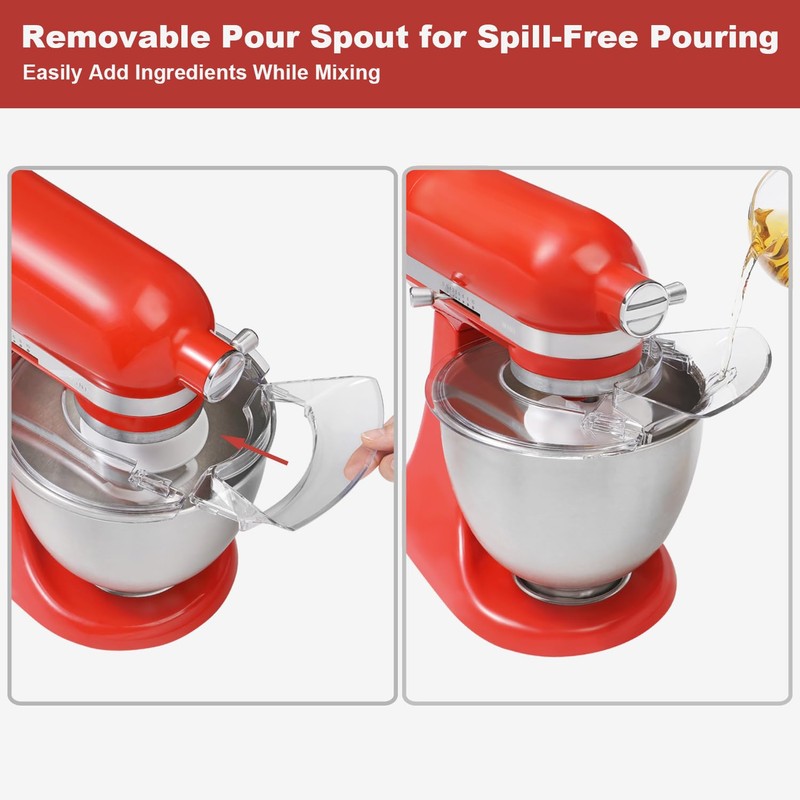 3.5 Qt Pouring Shield for KitchenAid Artisan Mini Tilt-Head Mixer