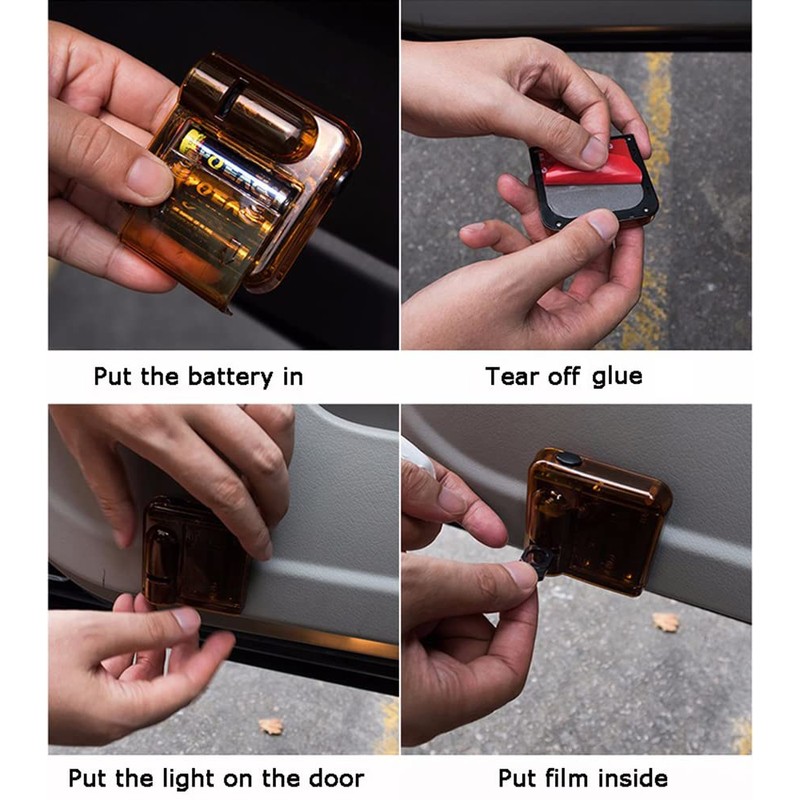 NewL 2 Pcs Led Car Door Welcome Light for Red