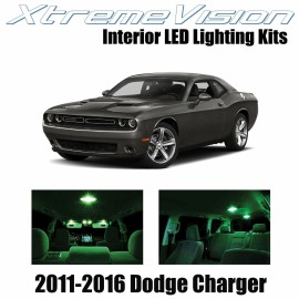XtremeVision Interior LED for Dodge Challenger 2011-2016 (16 PCS) Green