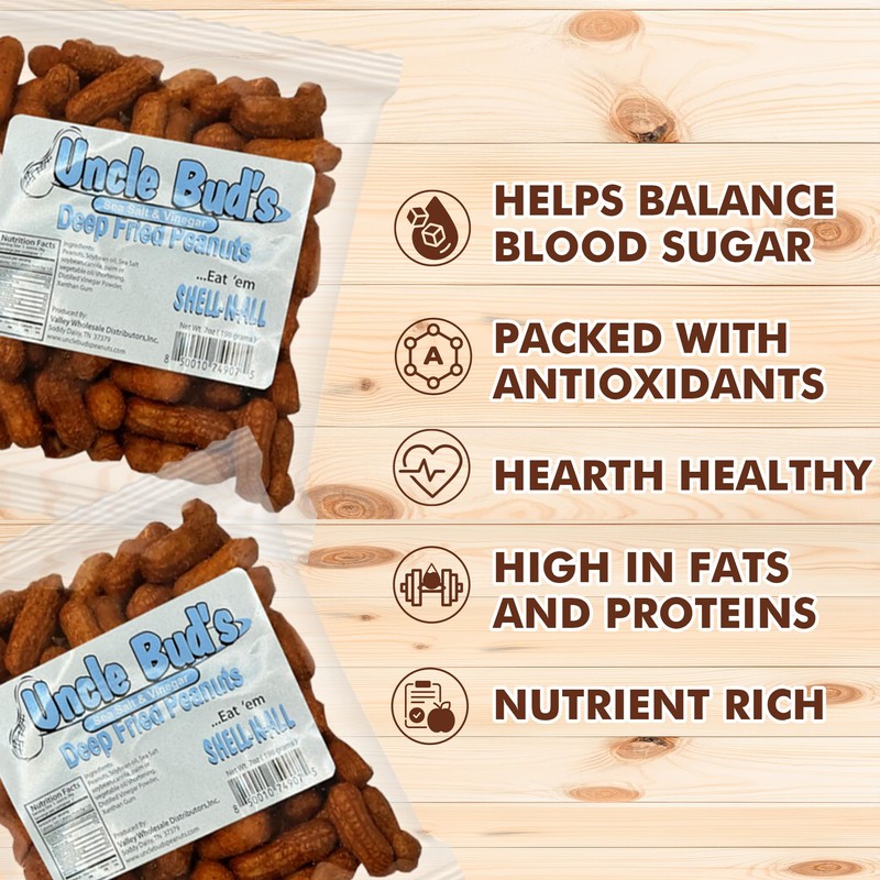 Uncle Bud's Deep Fried Peanuts In Shell (2-Pack) | Salt