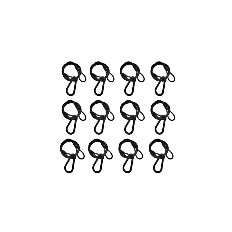 12 Pcs Black Stage Lighting Safety Cable,Chains Iron Galvanized PVC