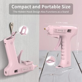 Cordless Hot Glue Gun, 20s Fast Preheat Hot Melt Glue Guns and sticks set, Rechargeable 2.6Ah Battery, Smart Power-off Hot Glue Gun with Built-in LED light, for Crafts DIY, Toys, Home Repair