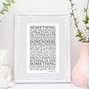 The Beatles Song Lyrics Wall Art-"Something In The Way She