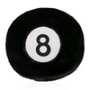 zhidiloveyou 8 Ball Pillow Black Stuffed Billiards Plush Small Decorative