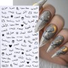 Saudi Style Nail Art Stickers Black Egyptian Ethnic Style Geometry