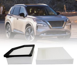 FZJDSD Engine Air Filter & Cabin Air Filter Combo Set Compatible with Nissan Rogue 2021 2022 2023 Replace 16546-6RA0A 27277-6RC0A