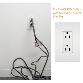 Sleek Socket No Shock Child Protector, Outlet & Plug Concealer for Inverted Outlets, Protective Cord Clips, 8-Foot Flat Extension Cord with Multiple Outlets, Baby Proofing from Chewing Dangerous Cords
