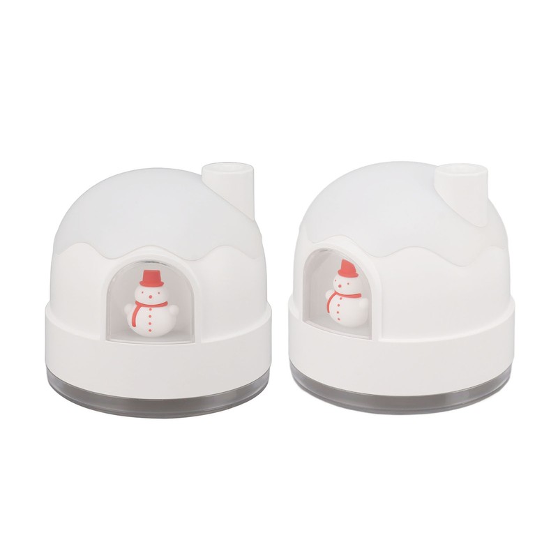 Small Humidifier 350ml Desktop Humidifier Snow House Warm Light USB