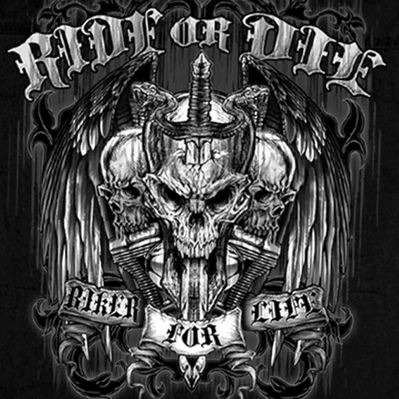 Hot Leathers Ride or Die Skull Sleeveless Shirt (Black, XX-Large)