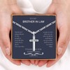Ieftop Necklaces Gifts for Brother in Law, Stainless Steel Silver