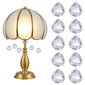 Crystals for Hanging, Pack of 10 Prism Crystal, 20 mm Crystal Suncatcher, Crystal Decorative Pendant, Suncatcher Crystal for Chandelier Pendant, Window Ornament, Craft Decoration, Gift