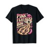 Pink Feathers Big Footprints Funny Flamingo Sasquatch Summer T-Shirt