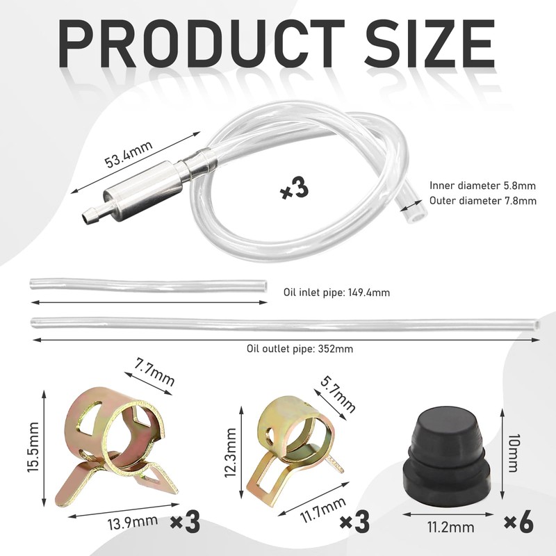 LUODAKA Brake Bleeder Hose, One Way Check Valve Tube Bleeding