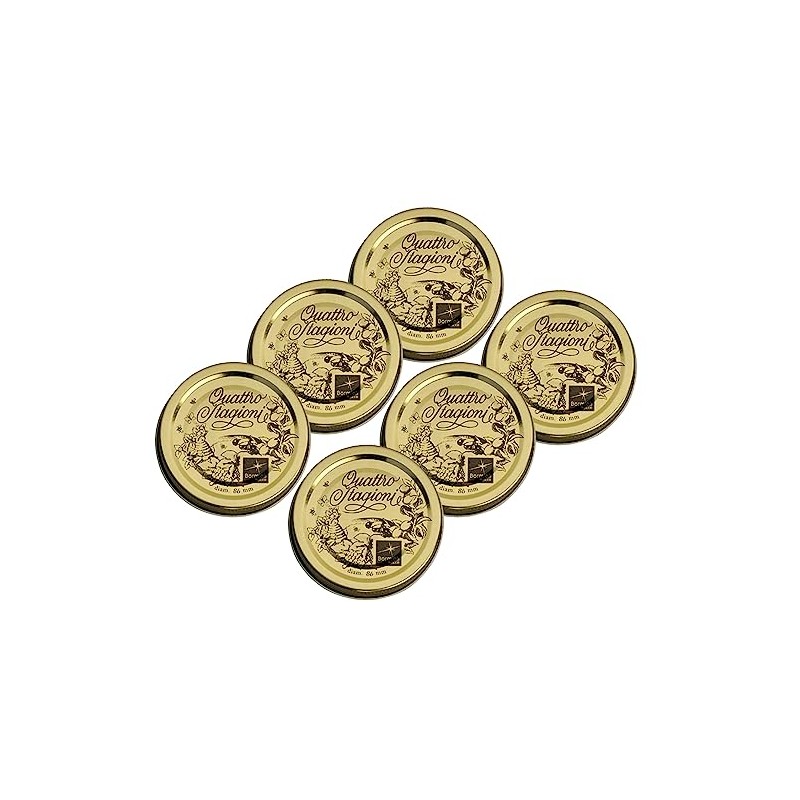 Quattro Stagionie Metal Replacement Lid 86 mm Pack of 6