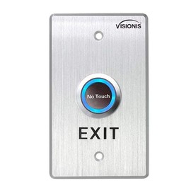 Visionis VIS-7013 Indoor Stainless Steel No Touch Request to Exit Button with Time Delay Standard Size with LED Light NC COM and NO Outputs