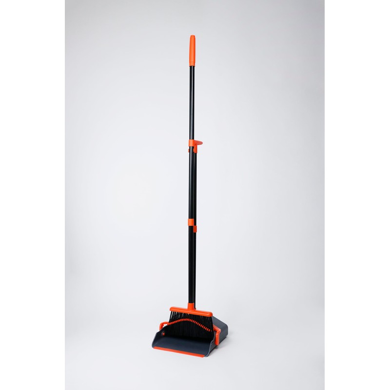 Broom and Dustpan Set with Long Handle – Foldable Design,
