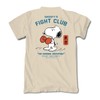 Riot Society Peanuts Snoopy's Fight Club Mens T-Shirt - Sand,