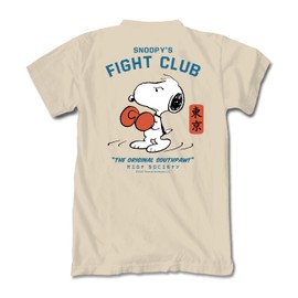 Riot Society Peanuts Snoopy's Fight Club Mens T-Shirt - Sand, Large