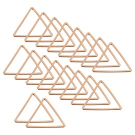 PATIKIL 30 Pcs Triangle Copper Hoop Earring Findings for DIY Crafts Making Earring Necklace Making (17mm, Rose Gold)