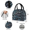 ZzWwR 3d Lifelike Dark Dragon Scales Reusable Lunch Tote Bag