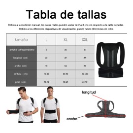 Corrector Postura Espalda Para Hombre Y Mujer Ajustable Faja
