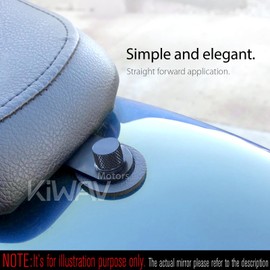 KiWAV Black Aluminium Seat Bolt Tab Screw Mount Compatible for Harley Davidson Sportster Softail Touring Dyna Trike Street 1996-2023