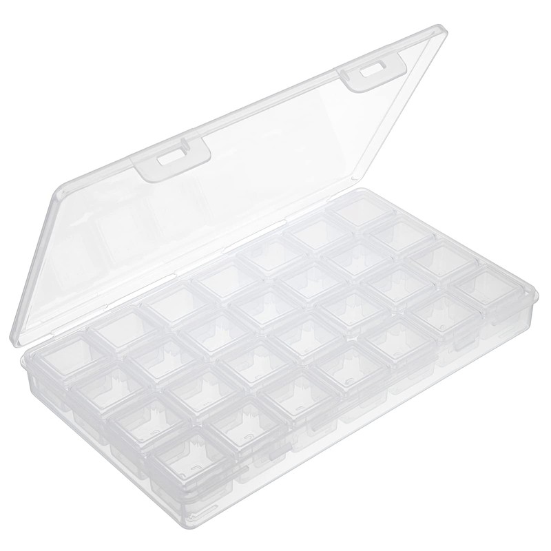 Sumnacon Transparent Bead Case Parts Storage Case with Lid, Independent,