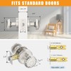 Amerdeco 1 Pack Brushed Satin Nickel Door Knobs Privacy Interior