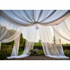 Sheer White Ceiling Drapes for Elegant Wedding Decorations. 6 Panels