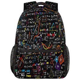 Aglebo Colorful Mathematical Formulas Backpack for School Lightweight Kids Backpack Large Student Bookbag for Boys Girls Teens Children College Daypack Book Bag
