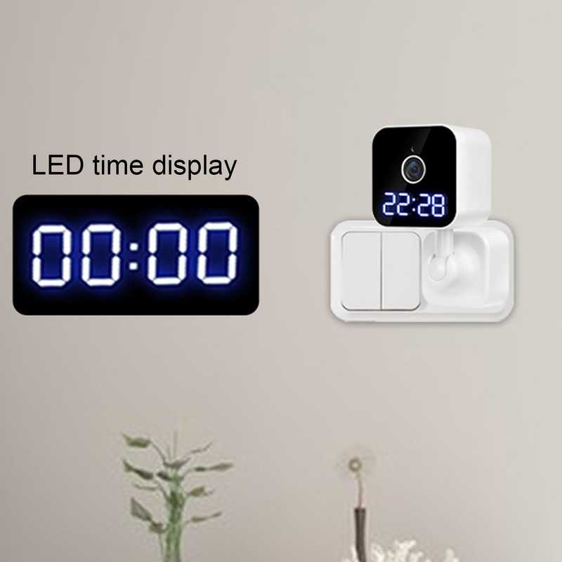 Plug in Smart Security Camera with Clock 1080p Image Night