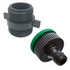 Merriway BH07179 Green Tap (Faucet) Connector 24mm Black Plus Hose