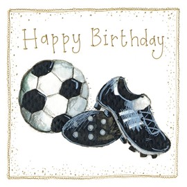 Alex Clark Football Boots Foil Birthday Card