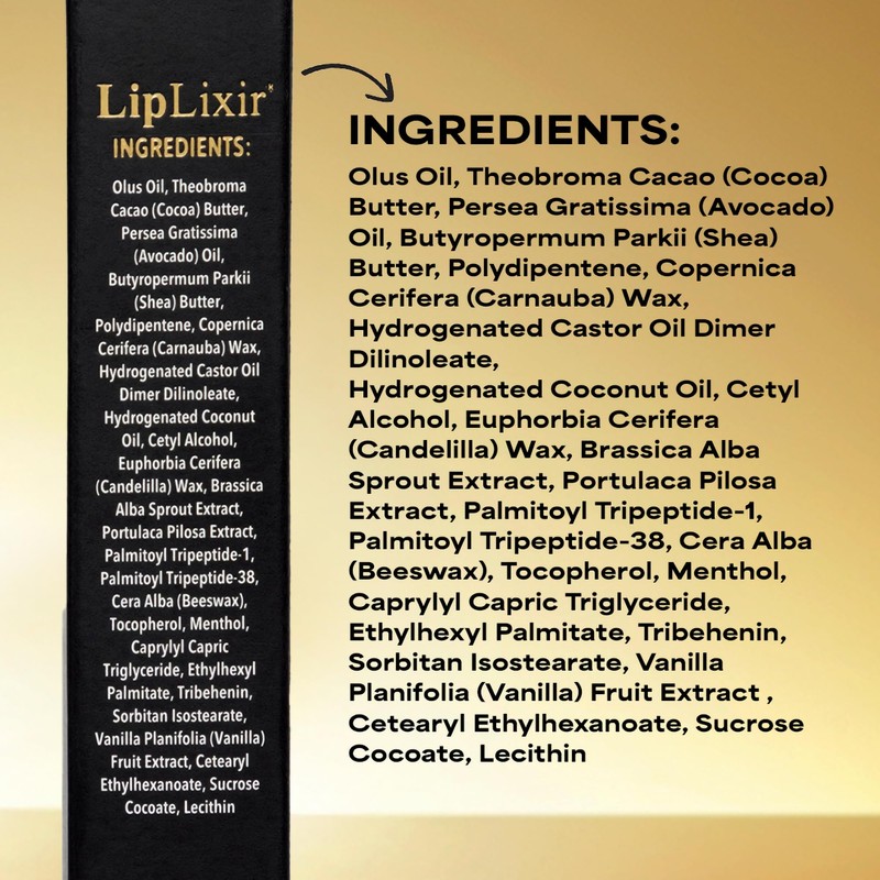LipLixir Non Toxic Peptide Lip Balm – EWG® VERIFIED, All-Natural,