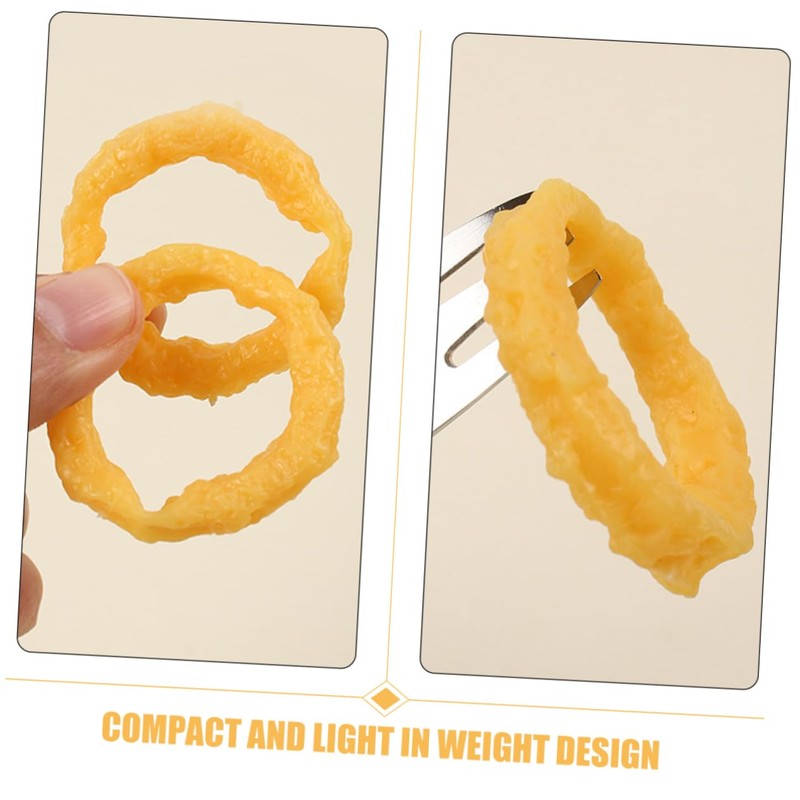 KOMBIUDA 10Pcs Realistic Faux Squid Rings Simulation Food Decoration for