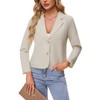 MINTLIMIT Cotton Linen Blazer for Women Button Front Long Sleeve
