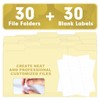 Manila Folders, HERKKA 30 Pack 1/3 Cut Tab File Folders,