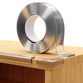 Protectores de bordes y esquinas para muebles, cojn protector de PVC transparente de 20 pies, parachoques de 18 pies, 8 esquinas adhesivas para nios  