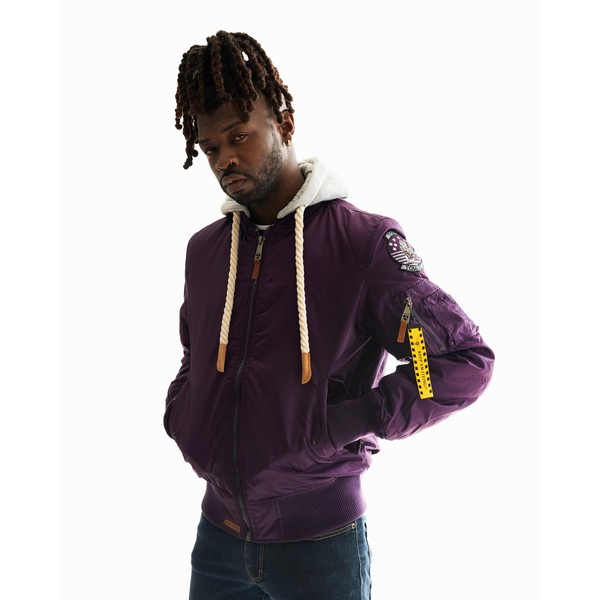 Top Gun® MA-1 Nylon Bomber Jacket with Removable Hoodie (Limited