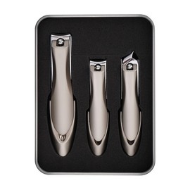 Premium Stainless Steel Nail Clipper Set - 3 Pieces (Fingernail & Toenail Clipper Set for Men and Women)
