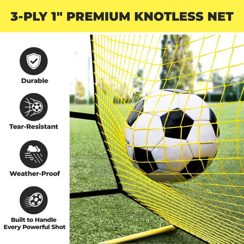 2 in 1 Soccer Rebounder Net & Board, Dual-Sided Rebounder