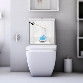 Hibbent Large 3-Inch Toilet Flapper Replacement Compatible with Gerber 99-788, Water Conserving Toilet Flappers for 3 Inch Flush Valves, Stainless Steel Chain, High Performance, Easy to Install, Blue