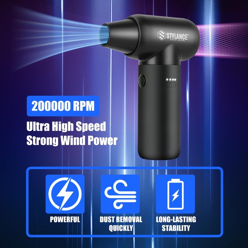 STYLANCE Compressed Air Duster,110000RPM Electric Air Duster, Mini Blower Jet