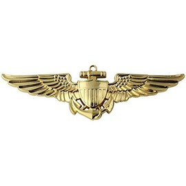 Naval & Marine Aviator Gold Metal Auto Emblem