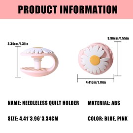 Duvet Clips, Set of 8, Sheet Clips, Cute, Daisy, Futon Prevention, Clips, Strong, Anti-Slip, Prevents Sheet Shifting, No Needles, Easy to Install (Pink)