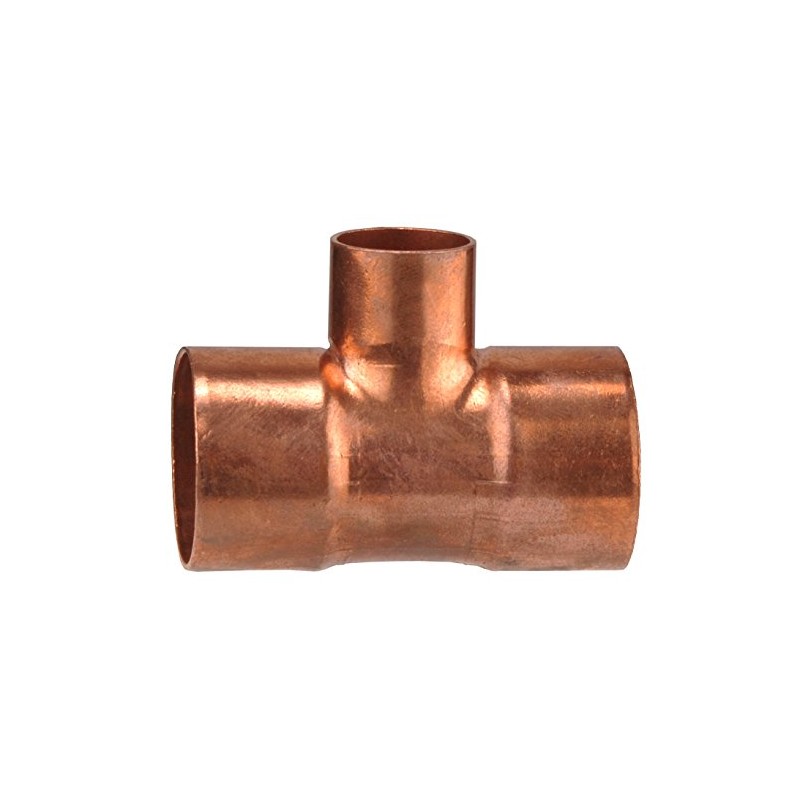 Cornat Soldering T-piece, copper, 3 sockets, 1 reduced outlet, A