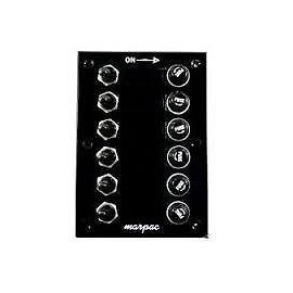 NEW MARPAC MARINE BOAT SWITCH PANEL 6-GANG with BOOT 7-0517