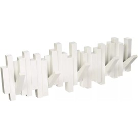 Umba Perchero Colgador Con 5 Ganchos Abatibles Color Blanco
