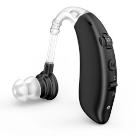 K&FCOPTEE BTE Rechargeable Digital Hearing Aid Volume Adjustable Invisible Sound Amplifier